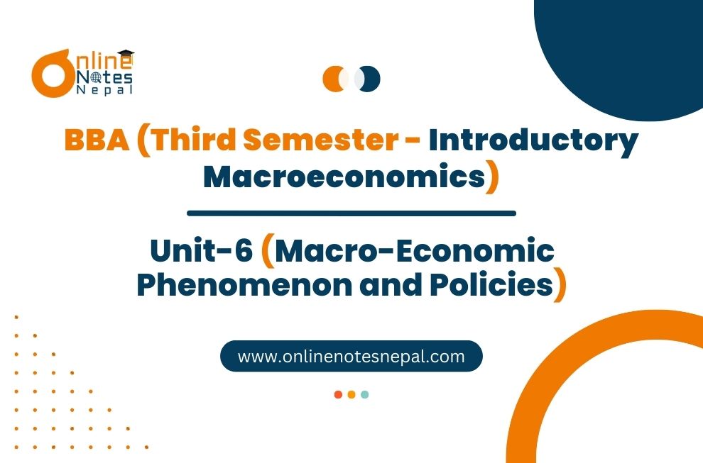 Unit 6: Macro-Economic Phenomenon and Policies - Introductory Macroeconomics | Third Semester